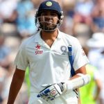 Rohit Sharma walks back after another failure in whites.