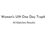 Women's U19 One Day Trophy all match results